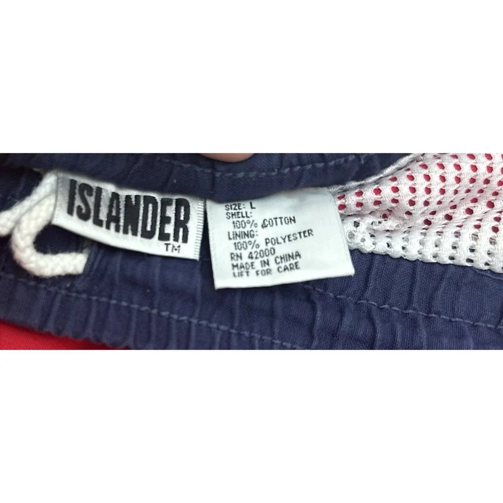 VTG 90s Islander Men's Swim Trunks Colorblock Board Shorts Size Large